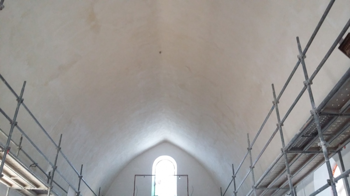 Restauration de l'�glise Saint Pierre : vo�te finie