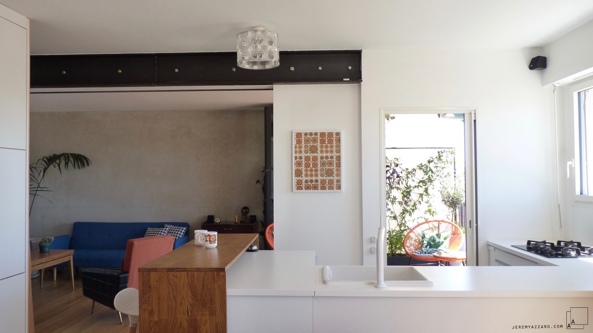 Transformation d�un appartement � la belle vue � : beton-poutre-acier-annee70-appartement-architecte-transformation-renovation-jeremy-azzaro-min-min