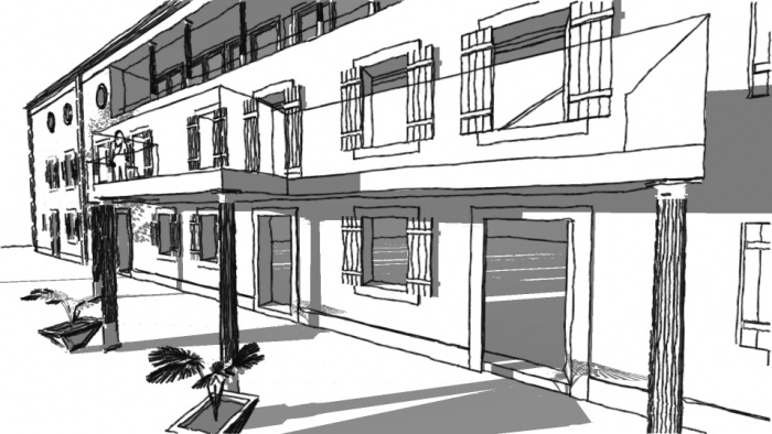 R�novation b�timent dans l'Aude : Esperaza elegant balkon