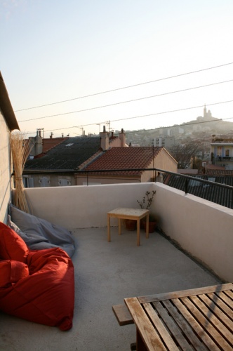 surélévation d'une maison à Marseille : terrasse