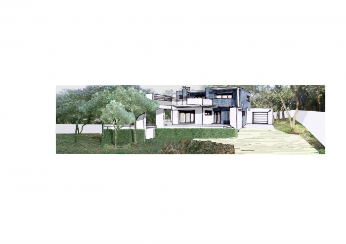 Maison Contemporaine et Moderne To�ture Plate � Sussargues