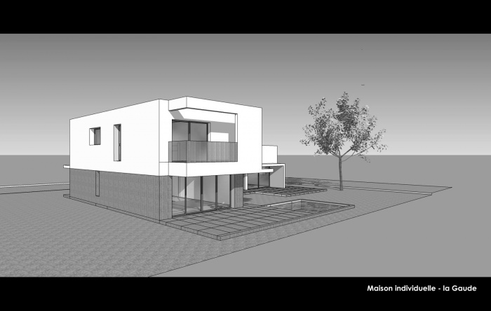Villa priv�e contemporaine - la Gaude : Hierro Project - Christophe Hierro architecte dplg Nice - Maison individuelle la Gaude 4