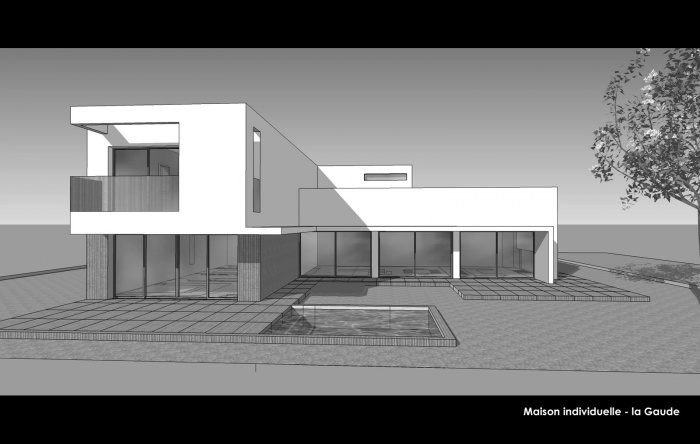 Villa priv�e contemporaine - la Gaude : Hierro Project - Christophe Hierro architecte dplg Nice - Maison individuelle la Gaude 5