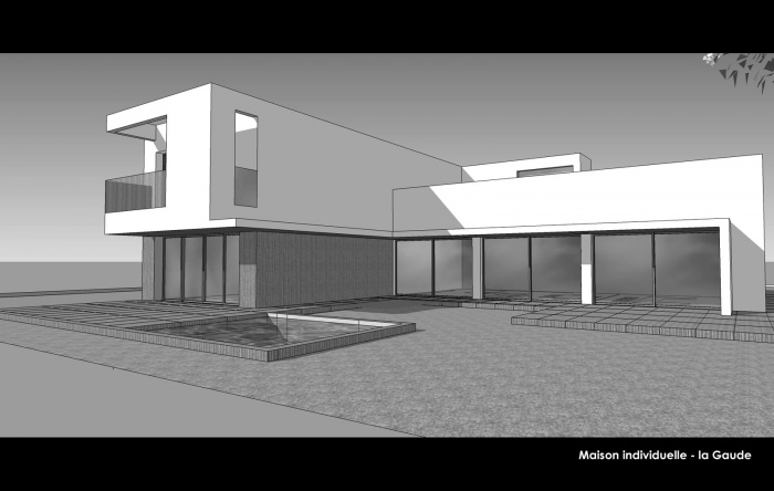 Villa priv�e contemporaine - la Gaude : Hierro Project - Christophe Hierro architecte dplg Nice - Maison individuelle la Gaude 7
