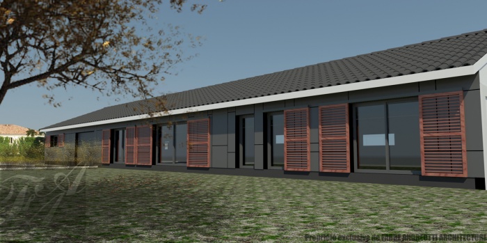 R�habilitation d'une ancienne porcherie en habitation, bureaux et entrep�t