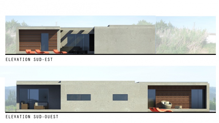 Cration d'une Maison Contemporaine : maison-contemoraine-elevations-jeremy-azzaro-architecte-paca