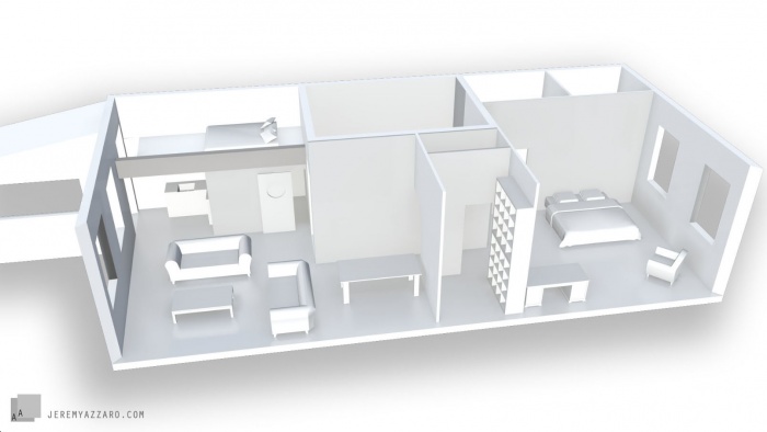 R�am�nagement Int�rieur dans un Immeuble ancien : amenagement-interieur-architecture-maquette-azzaro-archjitecte