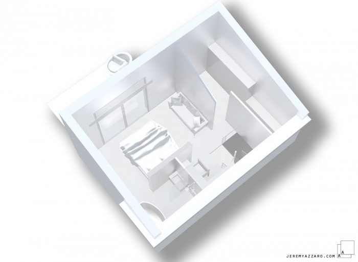 Sur�l�vation d'une maison pour la cr�ation d'une suite parentale : g-surelevation-extension-maison-villa-maquette-suite-loft-jeremy-azzaro-architecte-
