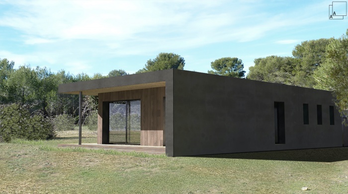Conception d�une maison contemporaine en bois : villa-contemporaine-bois-architecture-bandeau-provence