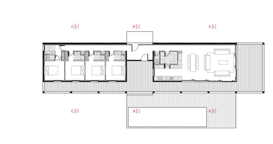 Maison de vacances b�ton et ossature bois : Plan_Bellecombe_1